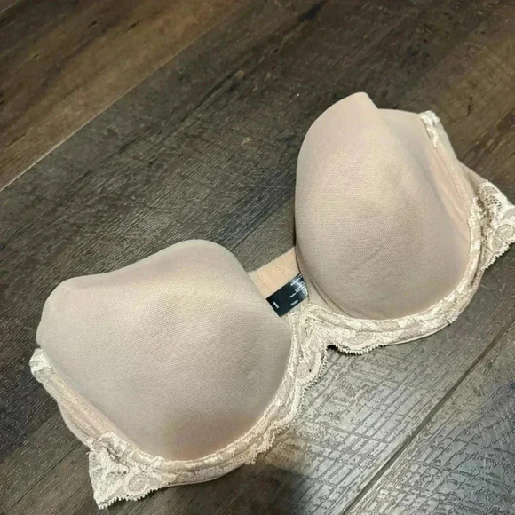 NWOT NATORI FEATHERS  PLUNGE STRAPLESS BRA 34D - Picture 3 of 6